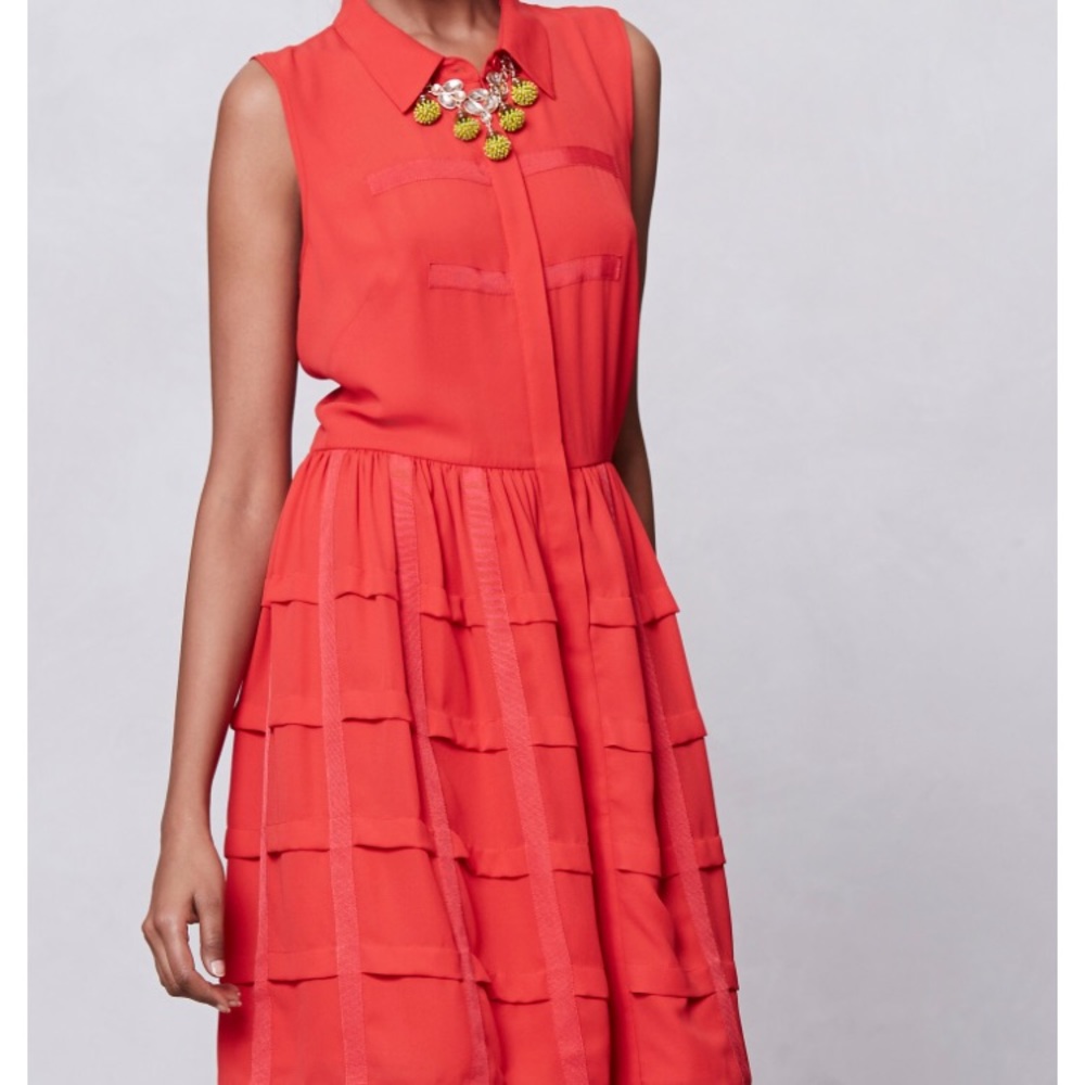 Anthropologie Tiered Shirtdress